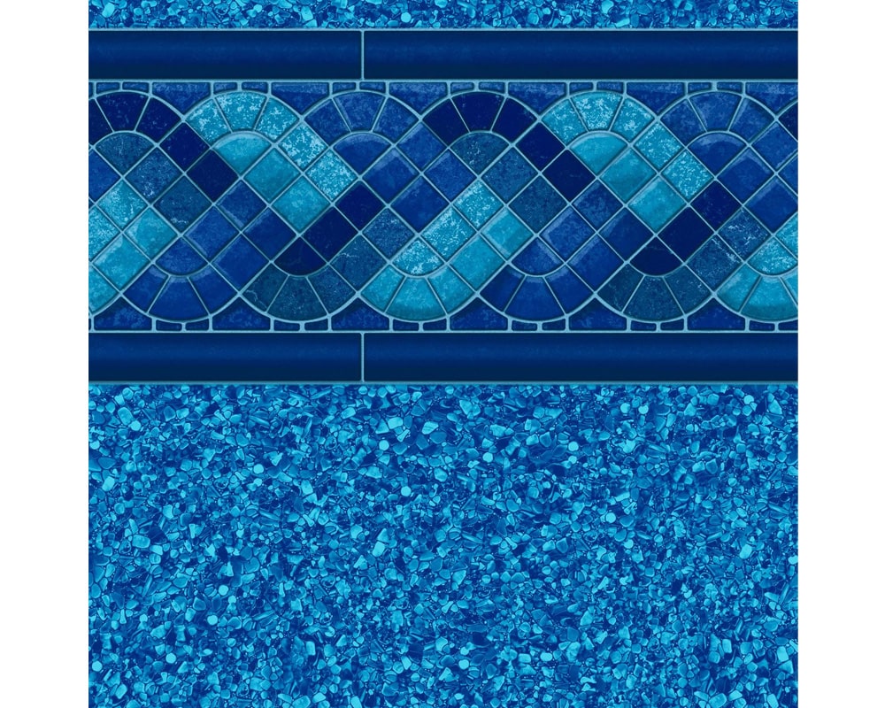 Blue Raleigh Tile Blue Beach Pebble Floor 20 mil Pool Liner | Splash ...